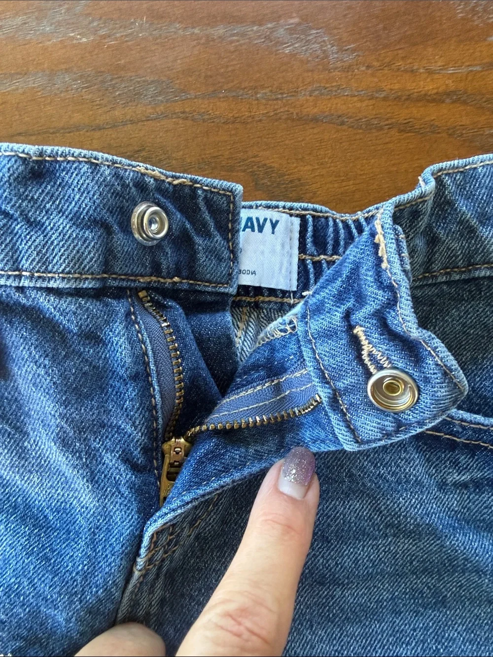 Old Navy Girls' Medium Blue Denim Mini Skirt